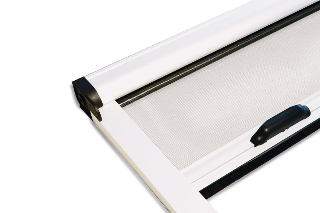 Zanzariera a Rullo Verticale a molla in Fibra di Vetro Telaio in Alluminio Riducibile Avvolgimento automatico