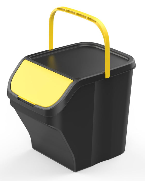 Pattumiera Contenitore 25 Litri Modulare con Maniglia Bidone Raccolta Differenziata