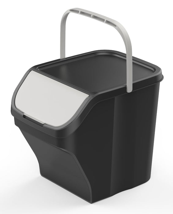 Pattumiera Contenitore 25 Litri Modulare con Maniglia Bidone Raccolta Differenziata