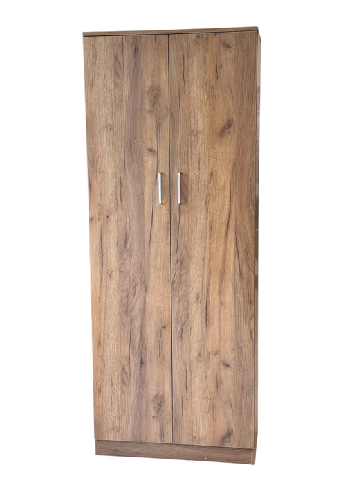 Armadio Multiuso in Legno Melaminico 2 Ante Chiusura Rallentata 5 Ripiani P38xL71x182H cm