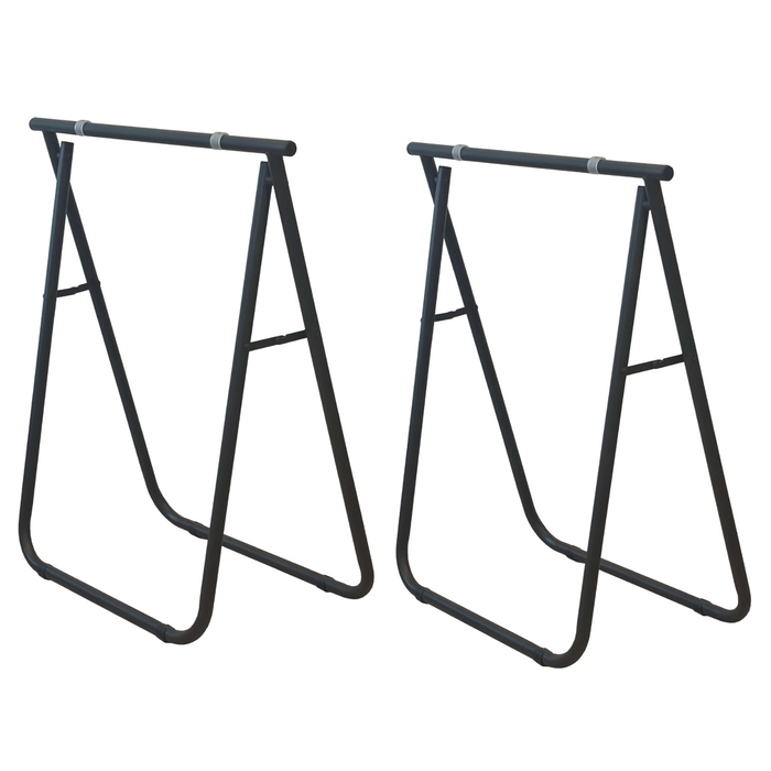 Set 2 Cavalletti pieghevoli salvaspazio 62x75H cm in ferro per Scrivania e Banchi da Lavoro