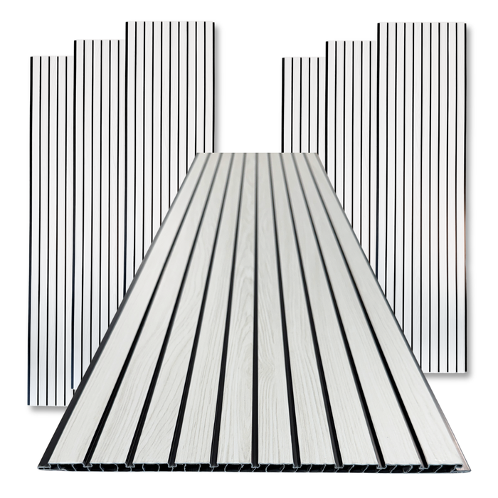 Pannello decorativo in PVC da parete con doghe effetto legno 30x120 cm, conf. 10 pezzi