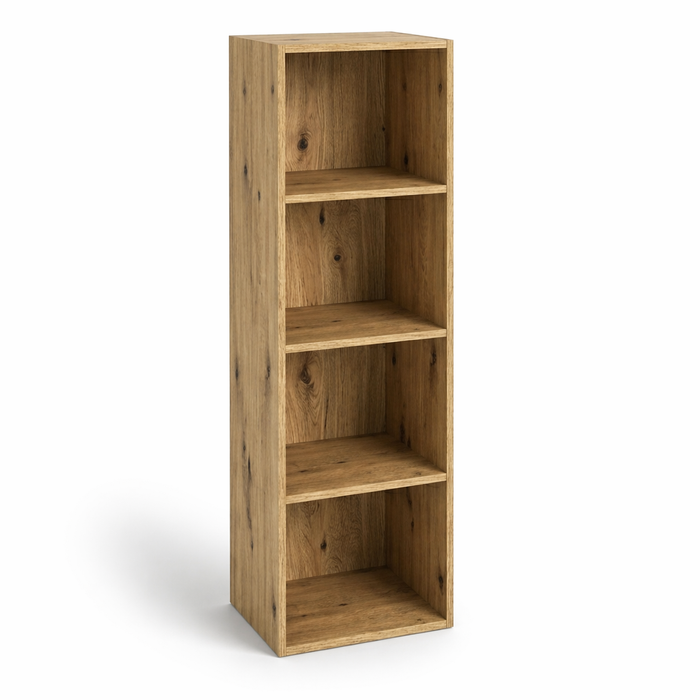 Libreria Scaffale con Ripiani Moderna Salvaspazio Design Aperto in Legno Resistente Stabile Antiribaltamento Casa Ufficio
