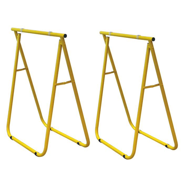 Set 2 Cavalletti pieghevoli salvaspazio 62x75H cm in ferro per Scrivania e Banchi da Lavoro