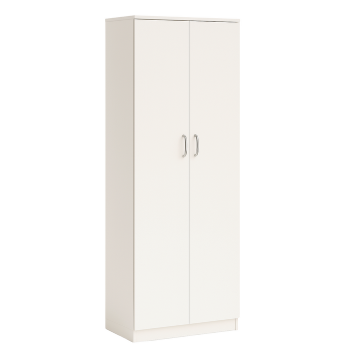 Armadio Multiuso in Legno Melaminico 2 Ante Chiusura Rallentata 5 Ripiani P38xL71x182H cm