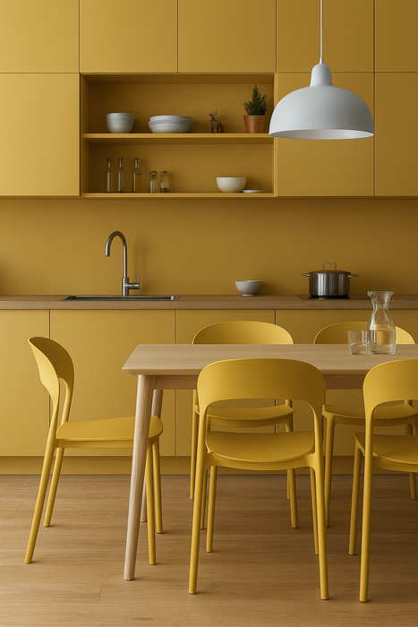 Sedia impilabile da cucina in Polipropilene 40x39x78 cm Leggera per interni ed esterni Modello LUNA