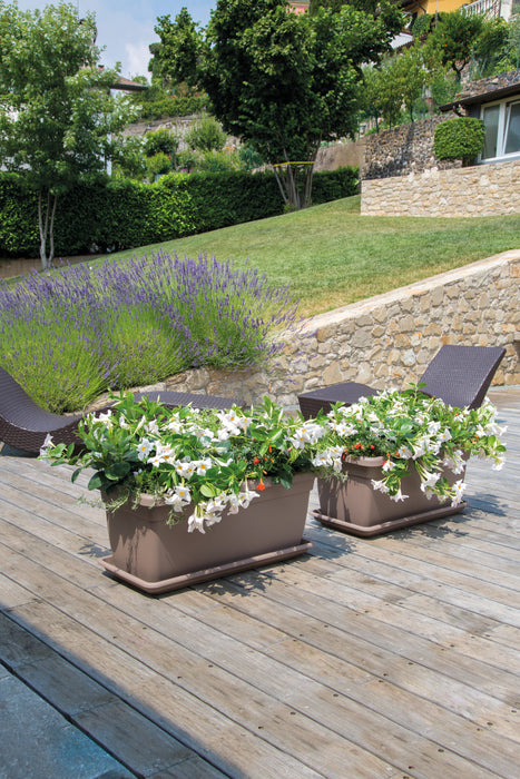 Vaso Rettangolare Classico in Plastica PPL Finitura Satinata per interni ed esterni