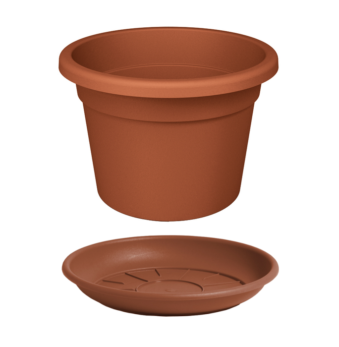 Vaso Tondo Classico in Plastica PPL Finitura Satinata per interni ed esterni