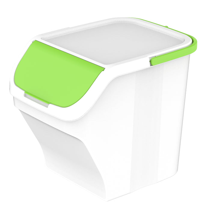 Pattumiera Contenitore 25 Litri Modulare con Maniglia Bidone Raccolta Differenziata