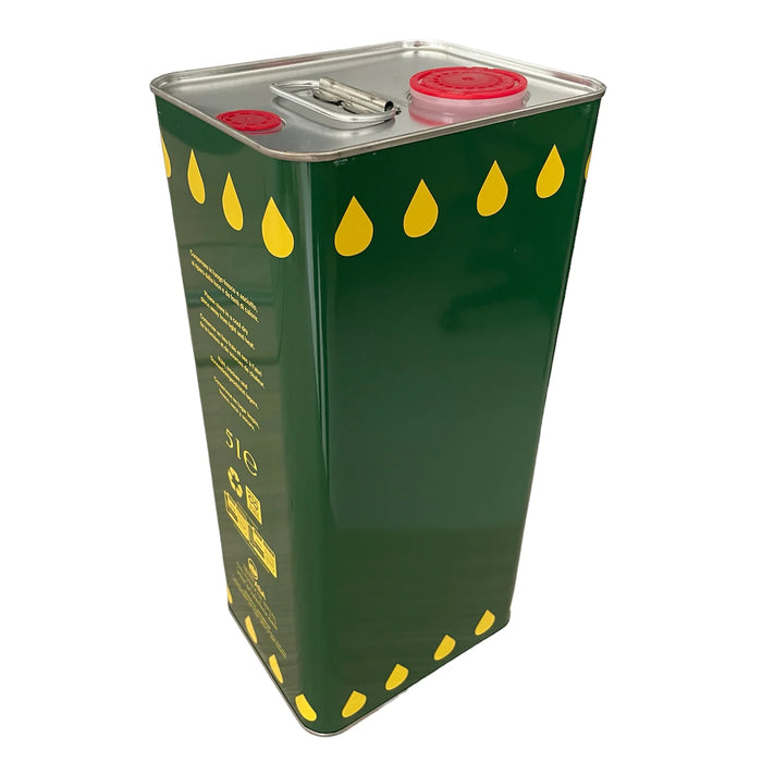 Lattine Rettangolari 5 Litri per Olio Extravergine Doppio Tappo ermetico Verde