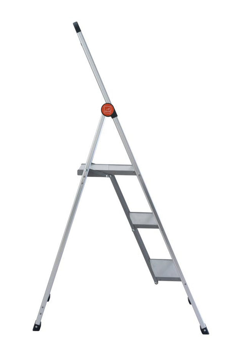 Sgabello Scala Salvaspazio in Alluminio con Gradini Antiscivolo Leggero e Sottile Portata 150 kg