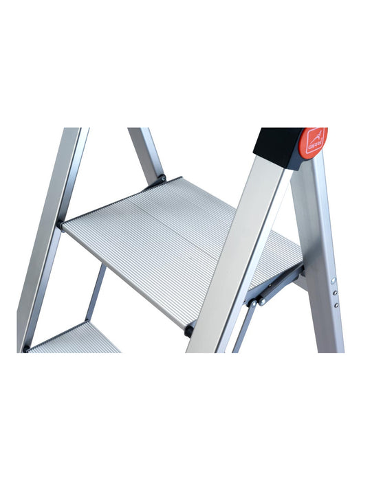 Sgabello Scala Salvaspazio in Alluminio con Gradini Antiscivolo Leggero e Sottile Portata 150 kg