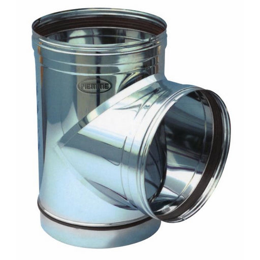 Raccordo a T per Tubo Stufa in acciaio inox Piemme Speedy art.09 a 90° Ø 200mm