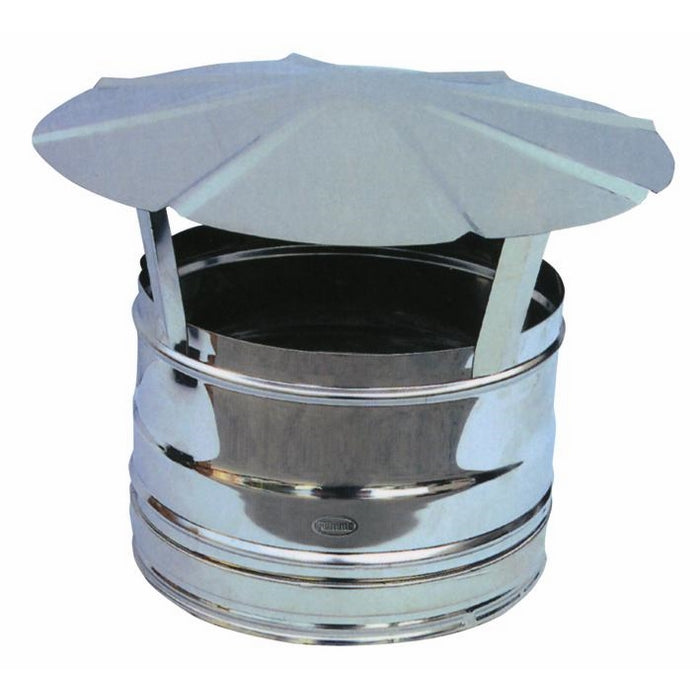 Fumaiolo Terminale per Tubo Stufa in acciaio Inox Piemme Speedy art.29 Ø 250mm