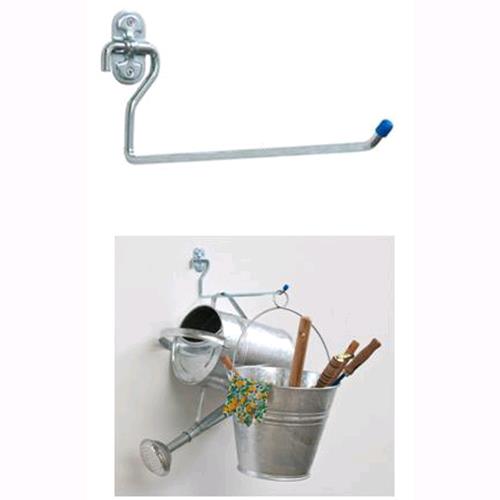 GANCIO MULTIUSO a PARETE DIRITTO A ELLE 15 cm MAURER in acciaio zincato 2 Pezzi