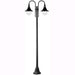 Lampione Da Giardino Mod. Cigno Nero Con 2 Luci Su Palo Altezza 210 Cm.