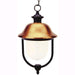 Lampada Lanterna A Catena Da Giardino Mod. Verona Copertura Ramata H.47cm.