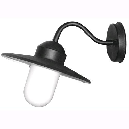 Lampada Lanterna Applique Da Giardino Mod. Rimini, Colore Nero