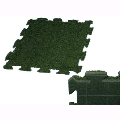 Tappeto Manto Erboso Verde Puzzle Componibile In Polietilene 50x50 Cm. Conf. 4pz