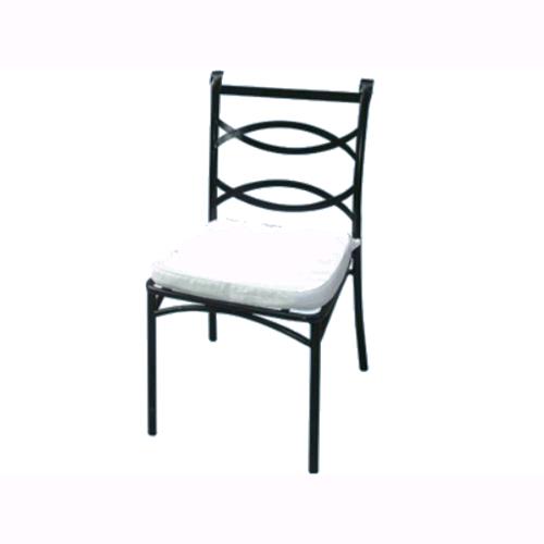 Sedia Liberty Da Giardino Esterno Con Cuscino In Acciaio Nero 49X52Xh90 Cm 1Pz