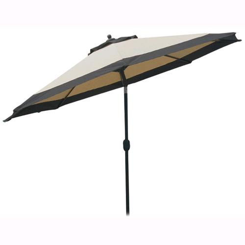 Ombrellone Da Giardino In Alluminio Color Sabbia Tondo Diam 270cm.