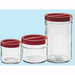 Vaso in vetro Ortes per alimenti 2500cc/ml con tappo a vite conf.6pz 