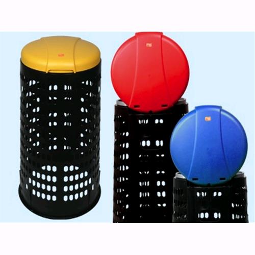 Trespolo Bidone Tata Con Coperchio Giallo Per Raccolta Differenziata 38x80cm