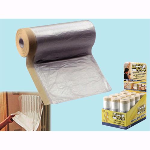 Teli Copri al volo plastica + nastro Conf. 32 Pz