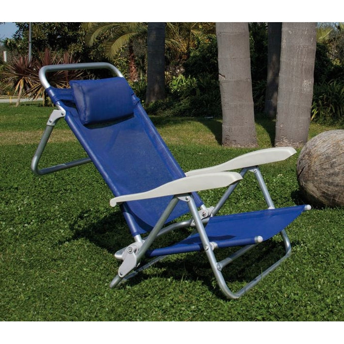 Spiaggina Sdraio in Alluminio Reclinabile con Cuscino e EA