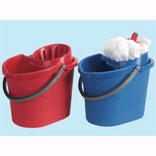 Secchio Lavapavimenti 14 Lt. Con Strizzatoio Con Mop Colori Ass. 1pz