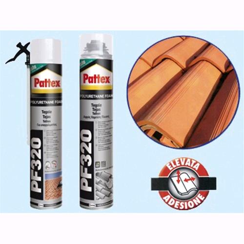 Schiuma poliuretanica Pattex per tegole e coppi PF 320 - Autoestrudente Conf. 12 Pz