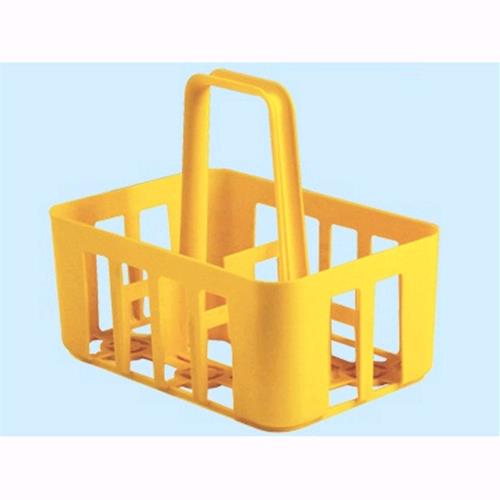 Portabottiglie In Plastica 6 Posti Con Manico Per Bottiglie Fino A 1lt