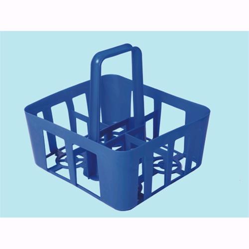 Portabottiglie In Plastica 4 Posti Con Manico Per Bottiglie Fino A 2lt
