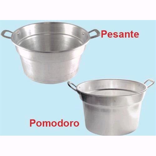 Pentola Caldaia In Alluminio Pesante 2 Manici Ø 40 Cm. - Spess. 1,5 - Lt. 21