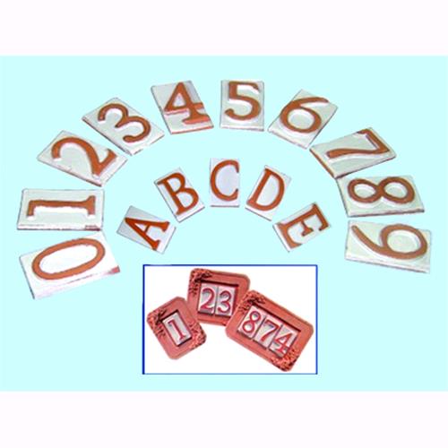 Numeri civici terracotta Telcom - Lettera E Conf. 10 Pz