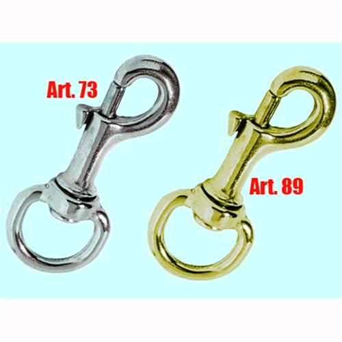 Moschettoni universali - Art. 73 - Finitura Nichelati 5/8" - mm. 16x78 Conf. 50 Pz