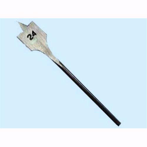 Mecchia piana per legno in acciaio al cromo con punta att.6mm - Ø mm. 18