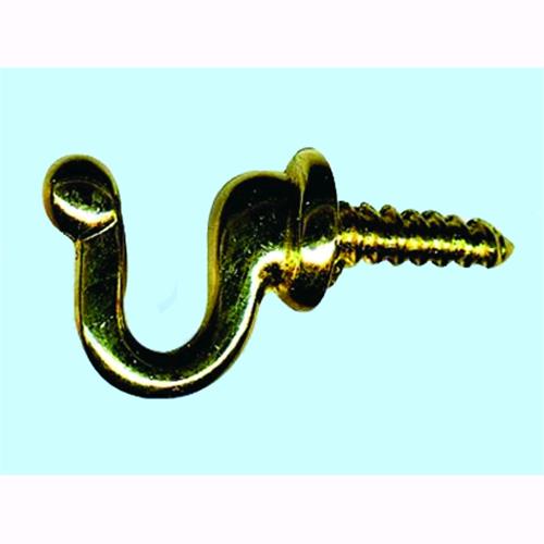 Ganci a vite per tende - Finitura ottone - mm. 22 - Conf. 5 pz. 