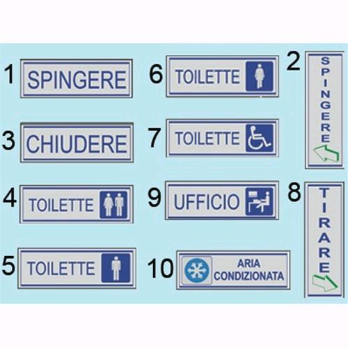 Etichette adesive segnaletiche A - 9 - Ufficio Conf. 10 Pz