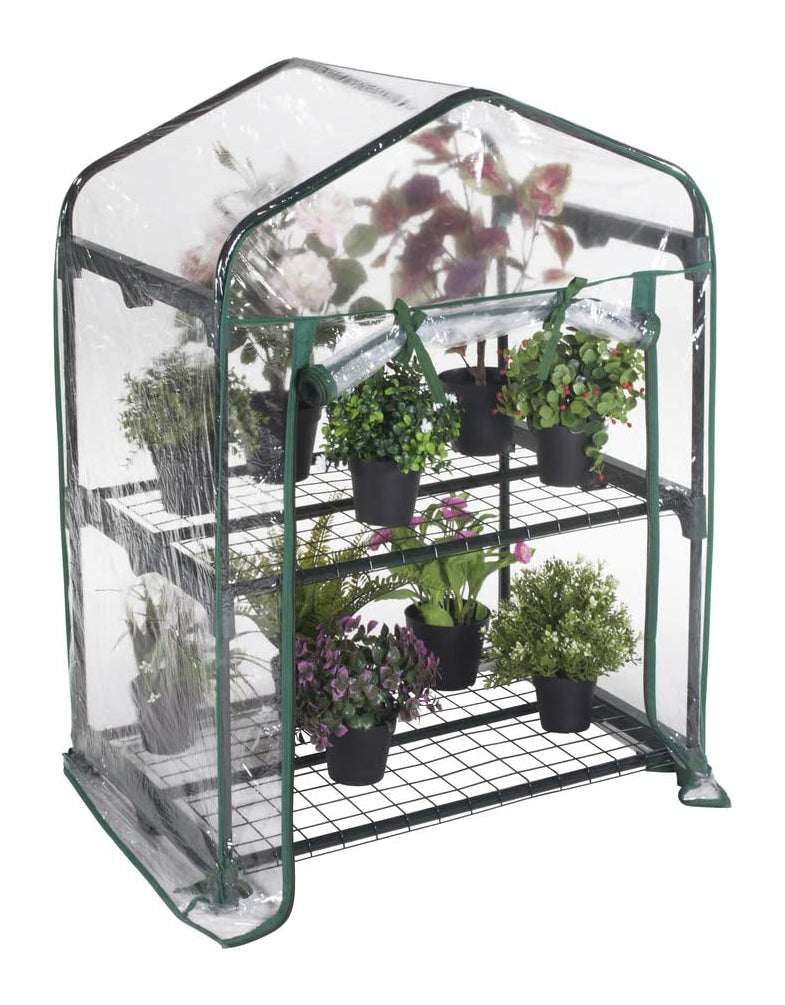 Telo Di Ricambio In PVC Per Serra Da Giardino 4 Ripiani - Copertura Impermeabile 69x49x157 Cm Con Cerniera