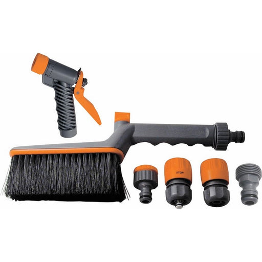 Spazzola Lavaggio con Lancia e Raccordi  Set 6Pz Papillon Cf. In Blister