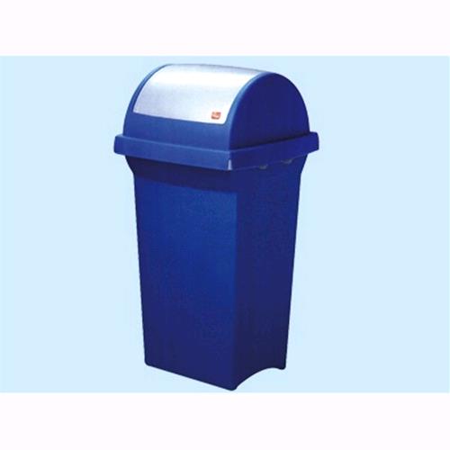 Bidone in plastica blu con apertura basculante 43x39xh76 cm cf. 6 Pz