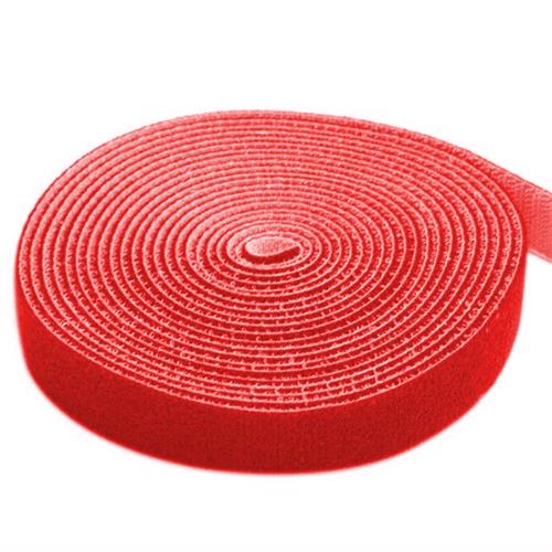 LOGILINK Rotolo di Velcro Fermacavi Lunghezza 4m Larghezza 16mm Rosso