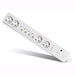 LOGILINK Multipresa Master-Slave a 4 Uscite Schuko / 4 Italiane Bianco