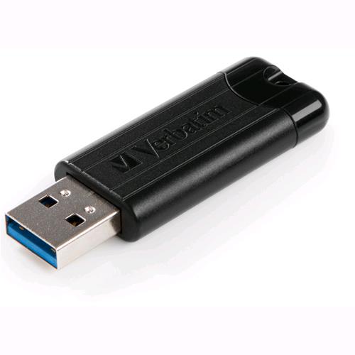 Verbatim Memoria USB 3.0 PinStripe da 128Gb Colore Nero