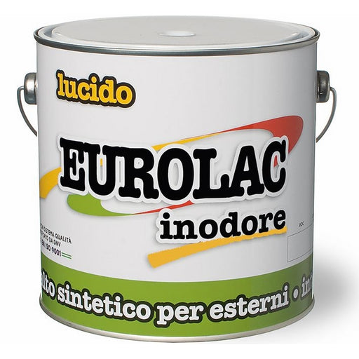 Smalto Sintetico Lucido Inodore Eurolac Laiv colore Bianco 0,375 Lt.