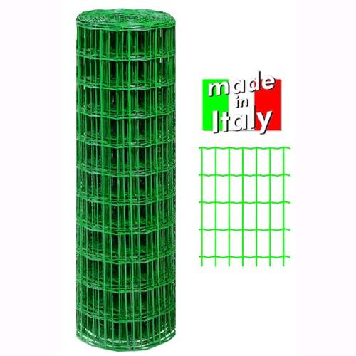 Rete Recinzione Elettrosaldata T/Italia 75X60 Plastic Mt.10 H.Cm. 100