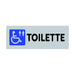 Etichetta Adesiva 'Toilette Disabile Uomo/Donna'  Cm 15 X 5 Cf. 10 Pz