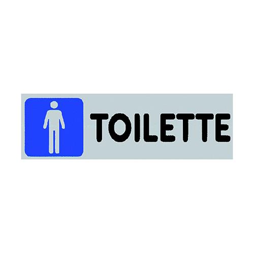 Etichetta Adesiva 'Toilette Uomo'  Cm 15 X 5 Cf. 10 Pz