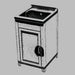 Mobile Lavatoio  Cm 45X50Xh.85 In Resina E Pvc Chiusura Ad Anta Singola Inferiore